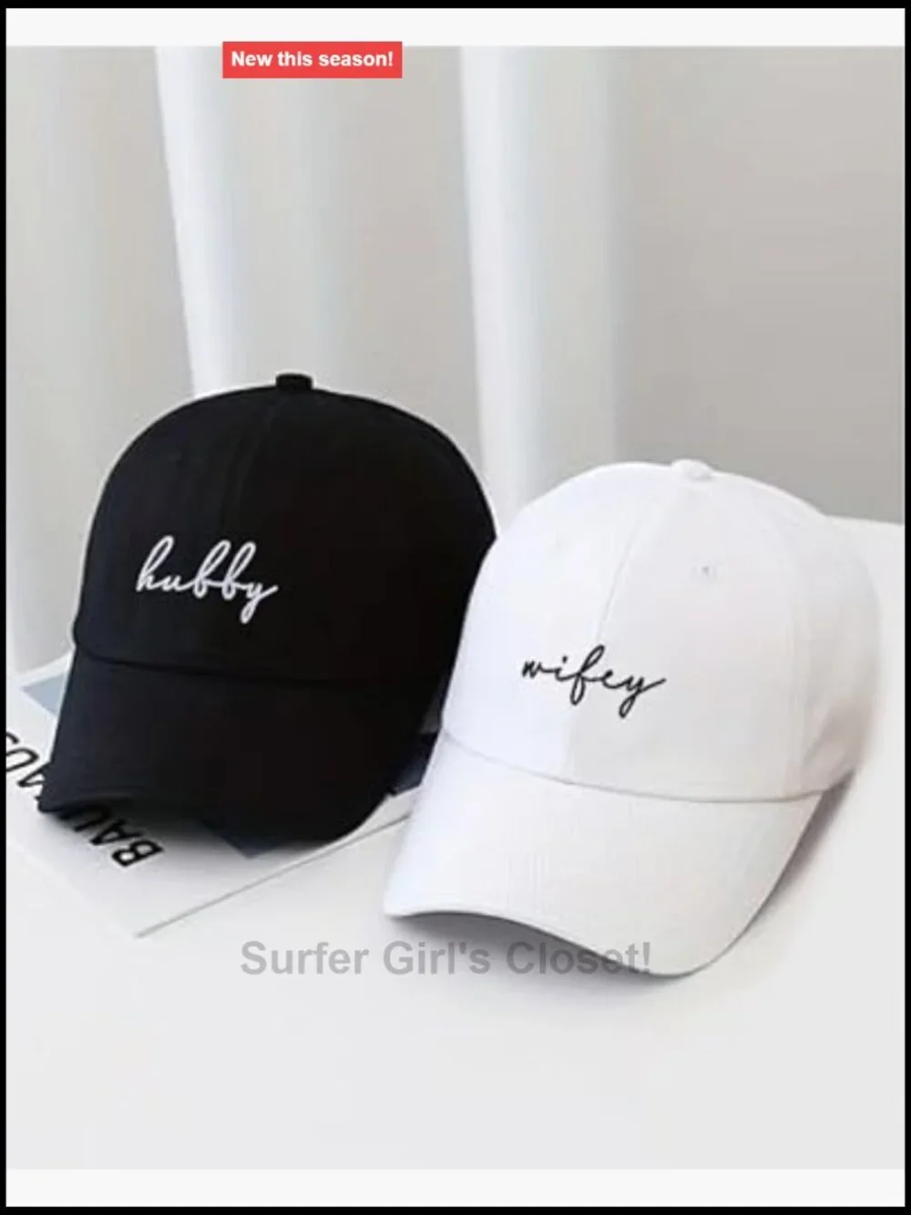Matching Mr & Mrs Couples Baseball Cap Set Wedding Anniversary Gift